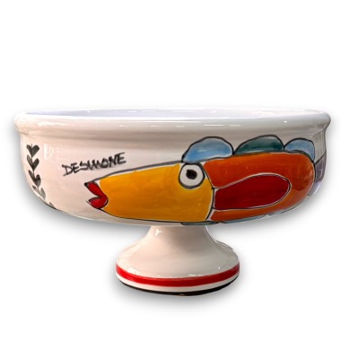 Alzata Centrotavola portafrutta pesce Folk ALZ262FK2 Alzata Centrotavola portafrutta pesce Folk ALZ262FK2